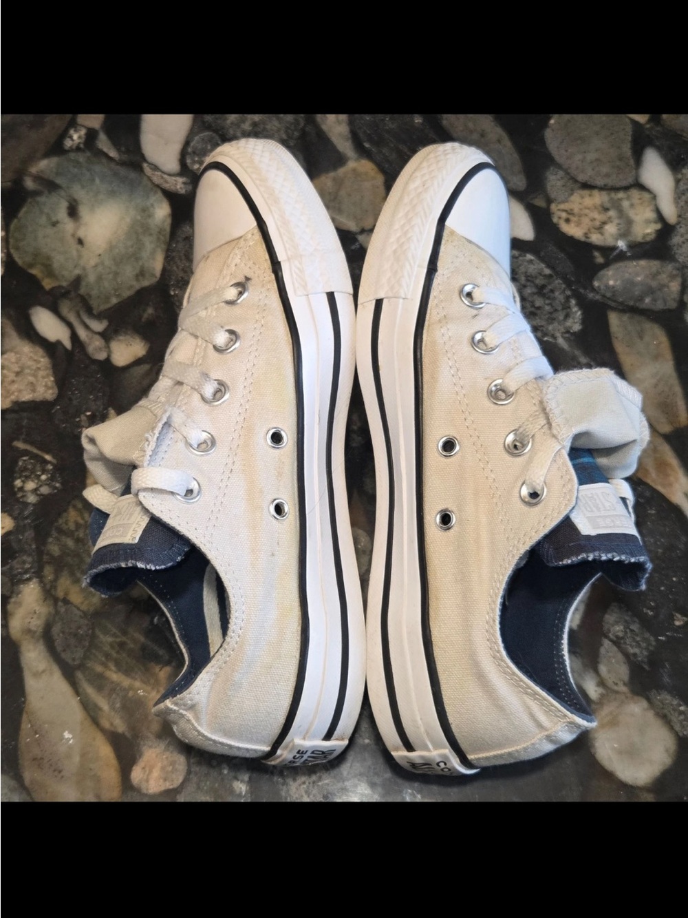 Converse Chuck Taylor All Star Double Tongue Plaid Black Sneakers Women's Size 6 - Picture 3 of 6